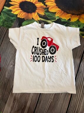 Gildan White Heavy Cotton Tee with Printed Graphic